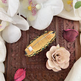 Vriksham Silk Thread Kundan Saree Pin-Aqua Green-H995